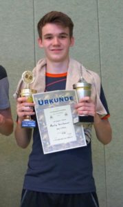 Moritz - Vereinsmeister im Jungen Einzel